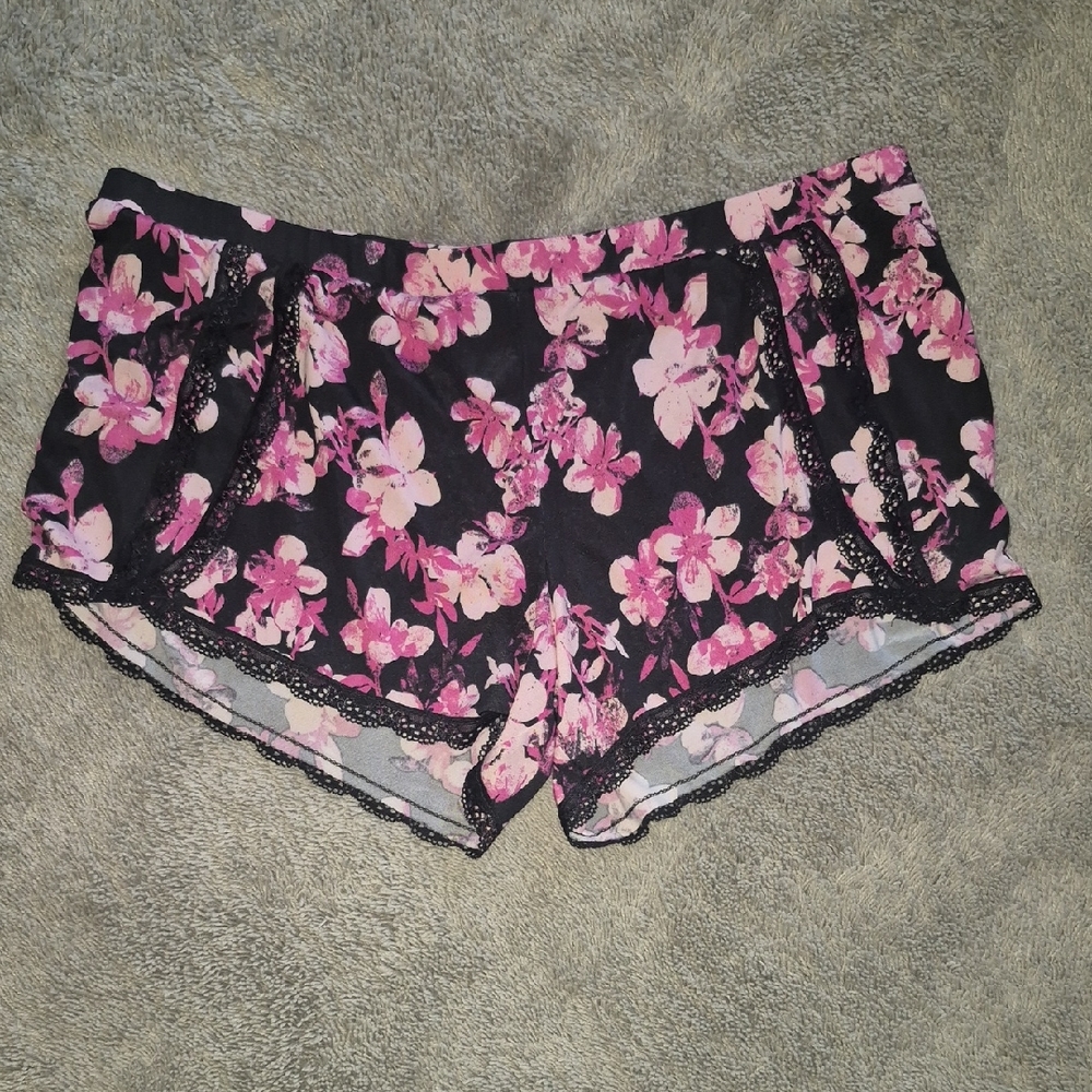 Jessica Simpson Pink Floral Sleep Shorts